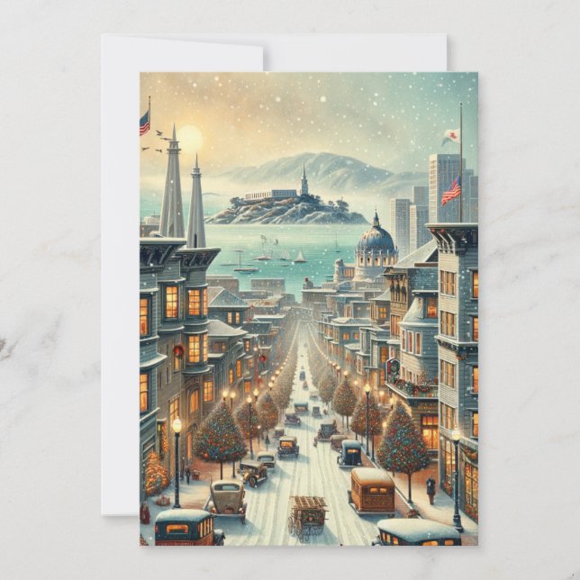 Élégance de Noël à San Francisco - Carte (Devant)