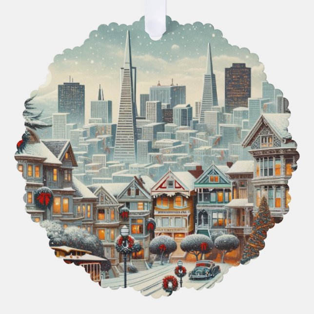 Élégance de Noël à San Francisco - Carte SF (Recto)