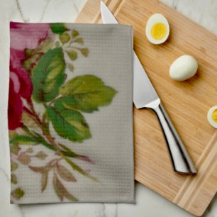 Élégance de rose chou frisé vintage Serviettes de