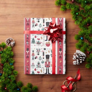 Élégance des noix de casse : Papier cadeau festif