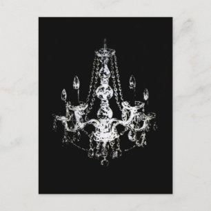 Élégance du lustre ~ Carte postale Black White Fun