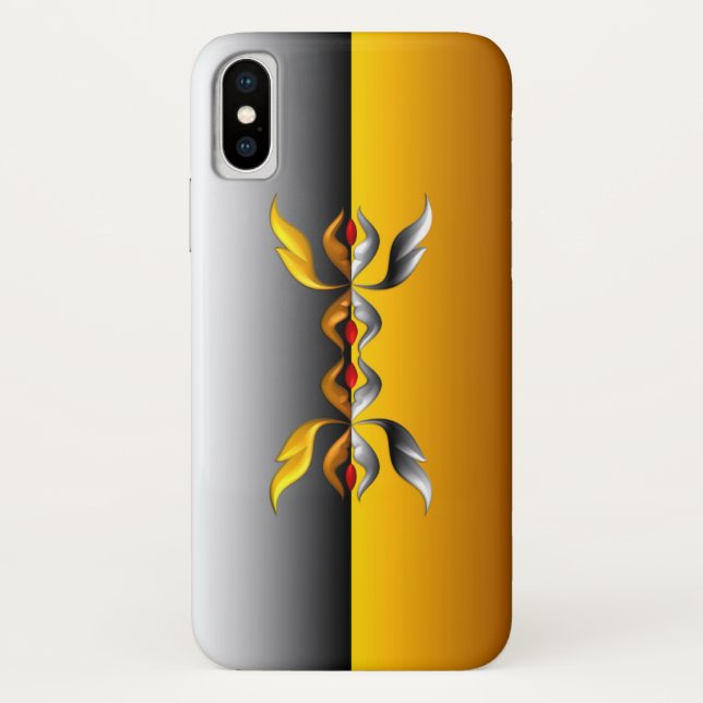 Elegance Duo in Gold and Black Case-Mate iPhone Case (Back)