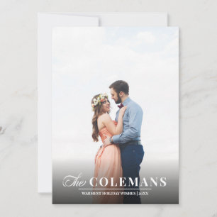 Elegance Festive Red Holiday vertical photo Card