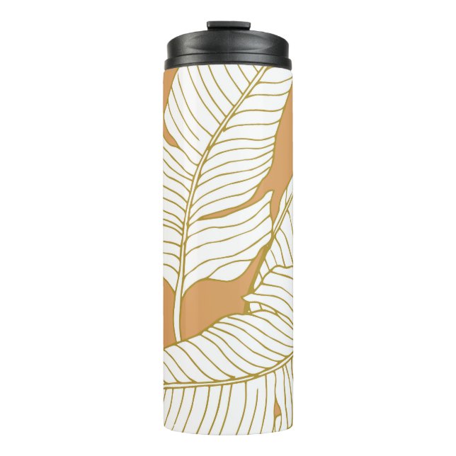 Elegance Floral: Abstract Pattern Background. Thermal Tumbler (Front)