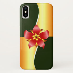 Elegance Floral Design in Green and Gold Case-Mate iPhone Case