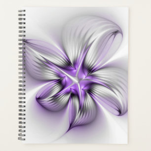 Élégance florale Art fractal violet abstrait moder