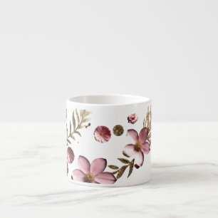 Élégance florissante : Spécialité Espresso Mug