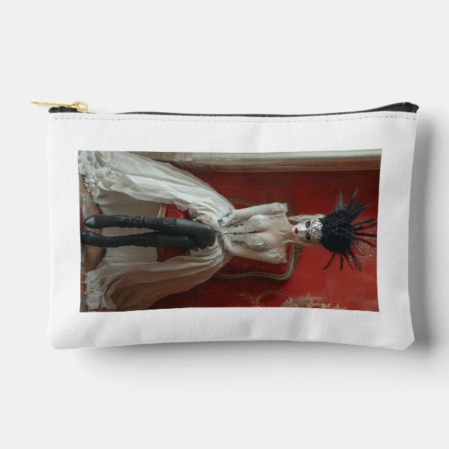 "Elégance foncée - Sac cosmétique Pourcentage goth (Recto)