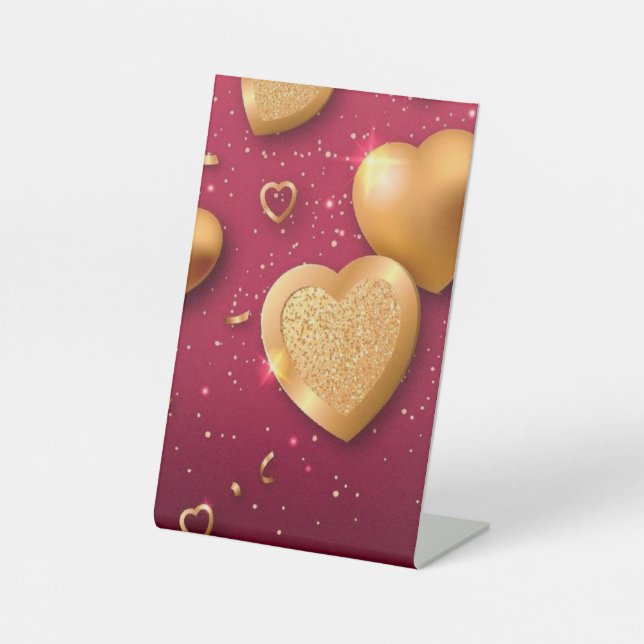 Élégance frappante : Signe de piédestal Maroon ave (Recto)