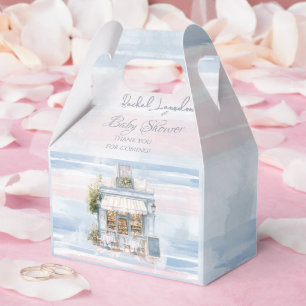 Elegance French Cafe Baby Shower Favor Box