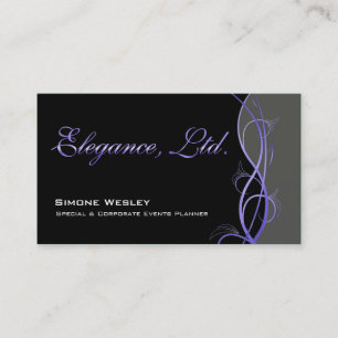 Elegance Gala Events Planner Coordinator Business Card