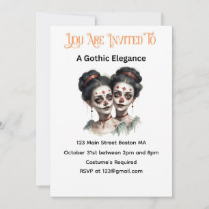 Élégance gothique Invitation Halloween - Twin Ladi