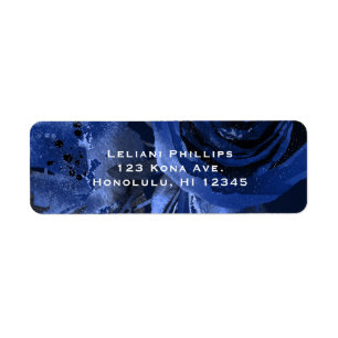 Élégance hivernale fleur rose bleue moderne mariag