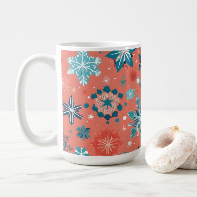 Élégance hivernale givrée Mug de Noël (Avec donut)