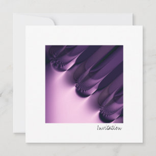 Elegance I · Fractal Art · Purple Invitation