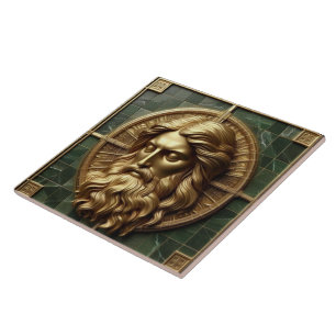 Elegance in Absolution Cross on Marble With Gilded Tile