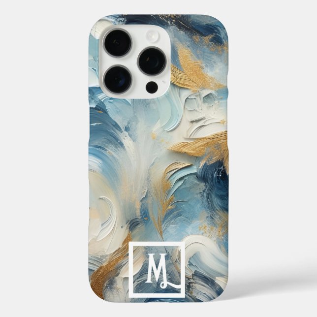 Elegance in Acrylic: Customizable Monogram Case-Mate iPhone Case (Back)