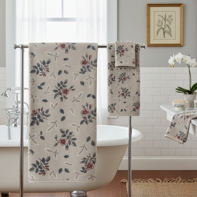 Elegance in Bloom: 3-Piece Floral Towel Set (Creator Uploaded)