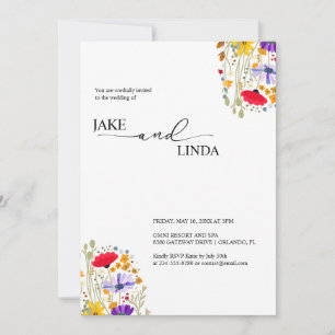 Elegance in Bloom: A Modern Watercolor Wedding Invitation
