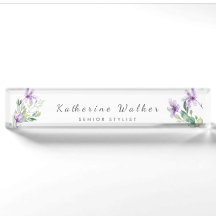Elegance in Bloom" Personalized Acrylic Desk