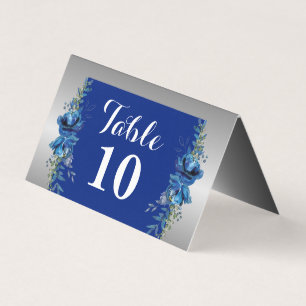 Elegance in Blue and Silver Folded Card
