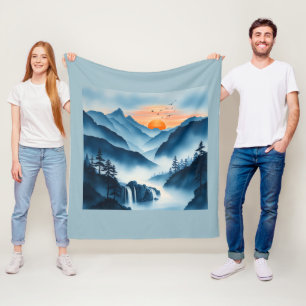 Elegance in Blue Fleece Blanket