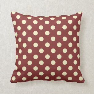 Elegance in Burgundy and Cream Throw Pillow