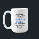 Elegance in Equation Perfect Mathematical Proof Coffee Mug<br><div class="desc">Celebrate the profound beauty and artistry hidden within mathematical proofs and equations. This design is for those who truly appreciate the elegance of numerical logic.</div>