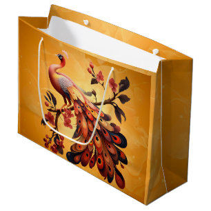 Elegance in feathers large gift bag