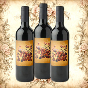 Elegance in feathers wine label