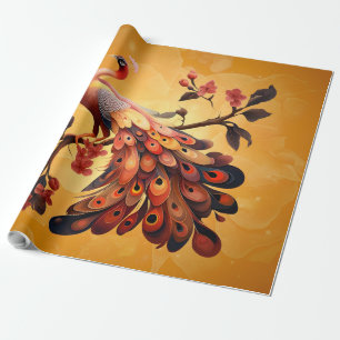 Elegance in feathers wrapping paper