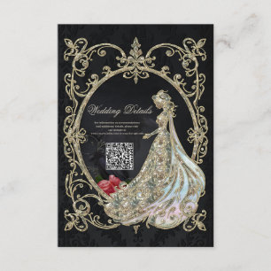 Elegance in gold and black. enclosure card