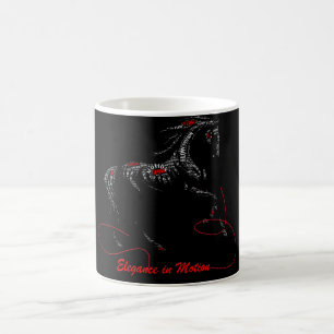 Elegance in Motion Horse Typography Coffee Mug