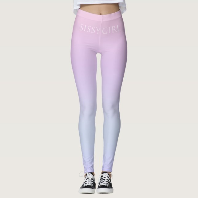 Elegance in Pink: Sissy Girl Luxury Leggings (Front)