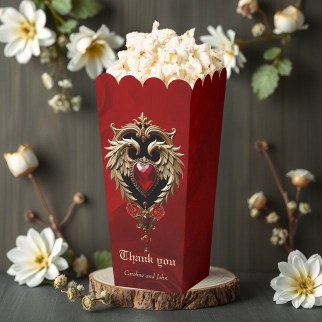 Elegance in red and gold favor box (Creator Uploaded)