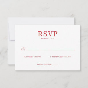 Elegance in Red RSVP Card