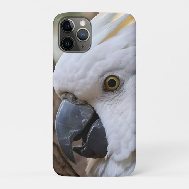 Elegance in White: The Majestic Aussie Cockatoo Case-Mate iPhone Case (Back)