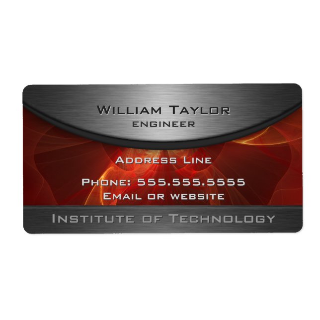 Élégance métallique rouge (Devant)