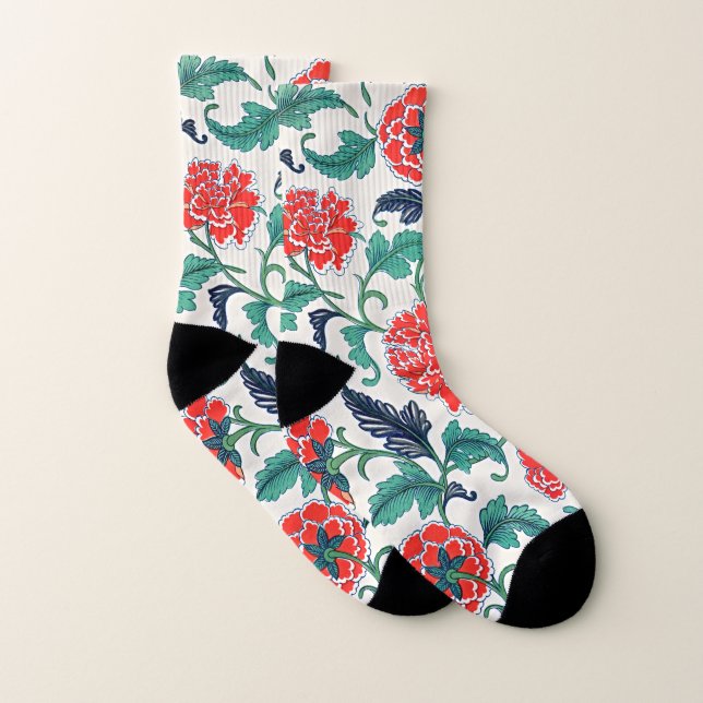 Élégance : Modèle floral rouge exclusif (Paire)