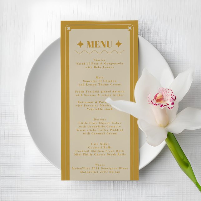 Elegance Modern Vintage Wedding Menu (Créateur téléchargé)