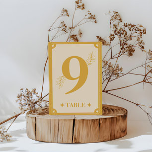 Élégance Moderne Numéro de table Vintage