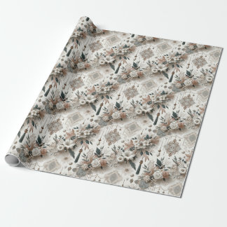 Élégance Moderne Papier Cadeau Mariage Perle et De