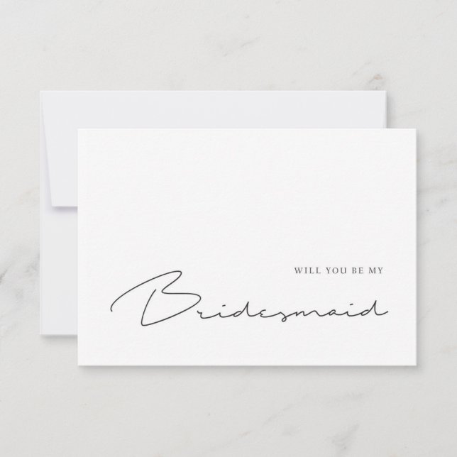 Élégance moderne vous serez ma carte de demoiselle (Devant)