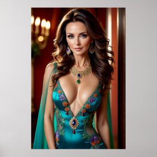 Elegance of the Turquoise Woman (1) Poster