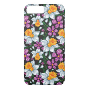 Elegance pattern with narcissus flowers 2 iPhone 8 plus/7 plus case