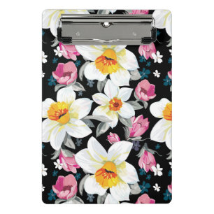 Elegance pattern with narcissus flowers mini clipboard