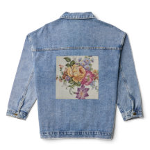 Elegance: Porcelain-Inspired Jean Jacket 