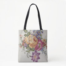 Elegance: Porcelain-Inspired Tote Bag