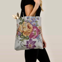 Elegance: Porcelain-Inspired Tote Bag
