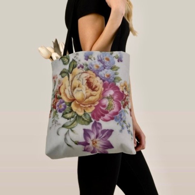 Elegance: Porcelain-Inspired Tote Bag (Creator Uploaded)